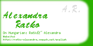 alexandra ratko business card